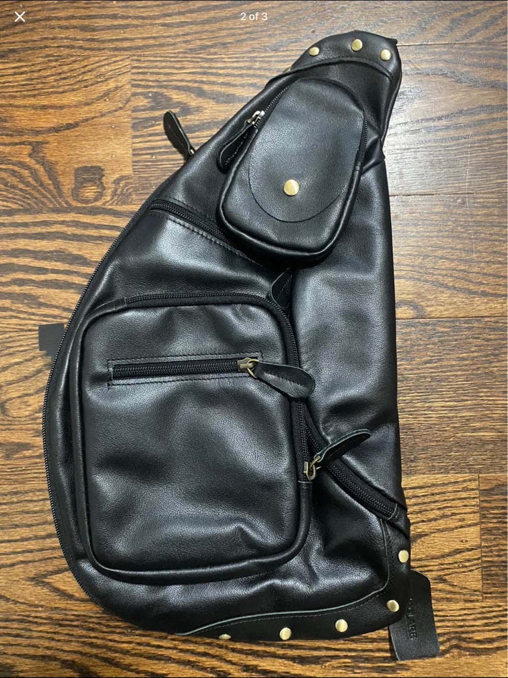 Polare Full Grain Leather Cross Body Sling Bag.